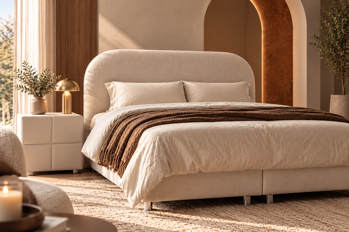 Lit Coffre EDA BLANC CASSE - Chenille
