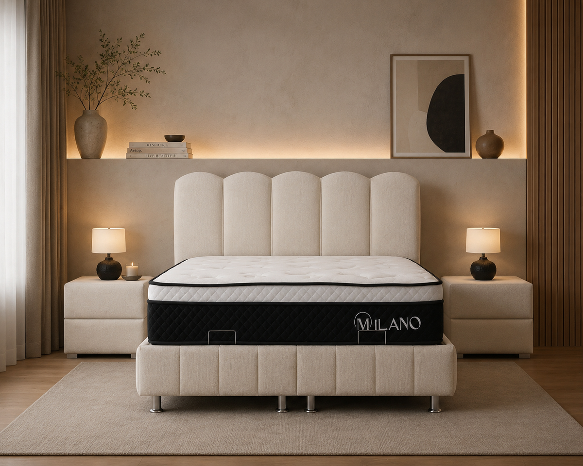 Lit Coffre EVA BLANC CASSE - Chenille