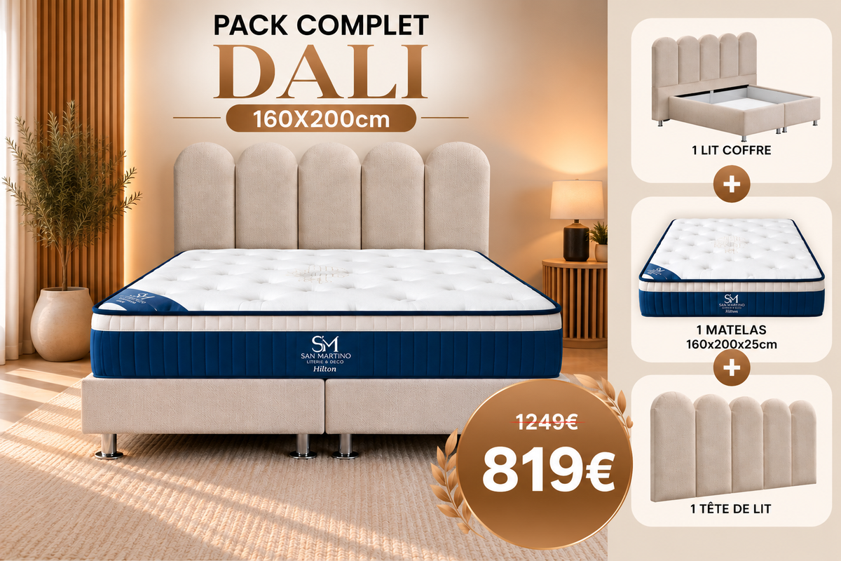 PACK COMPLET DALI + matelas 25cm