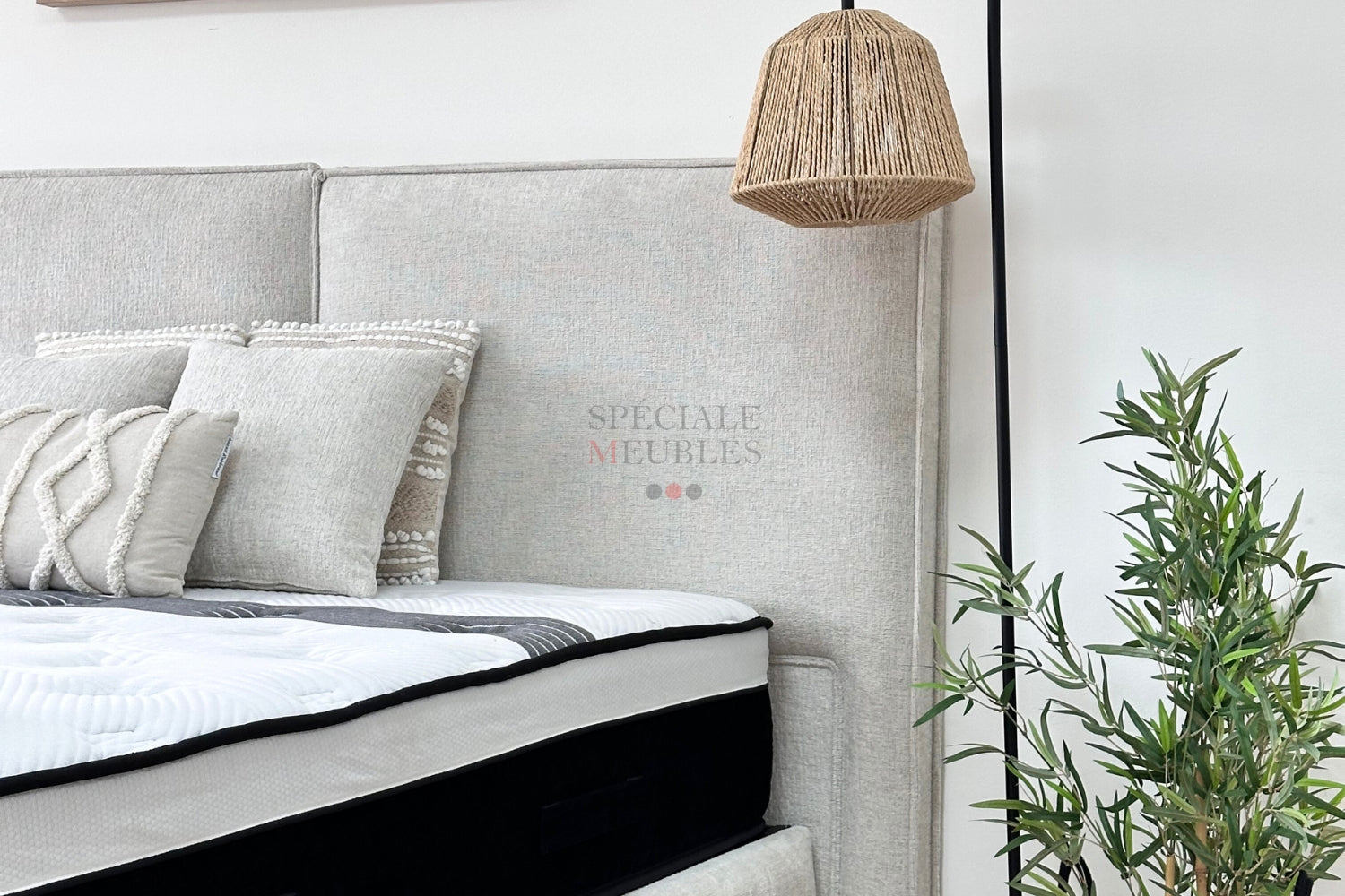 Lit Coffre MAYA BLANC CASSE - Chenille