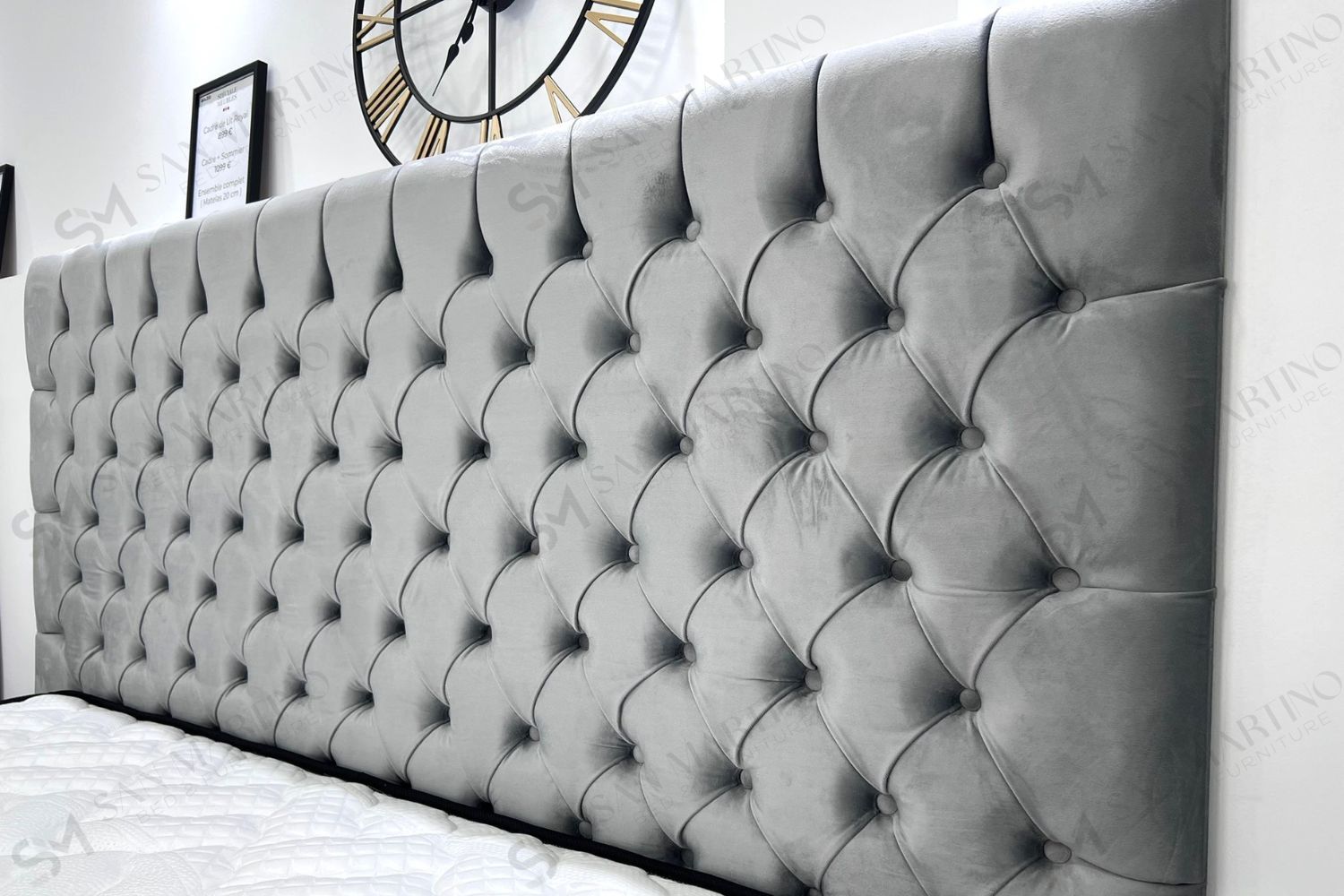 CADRE DE LIT ROYAL GRIS