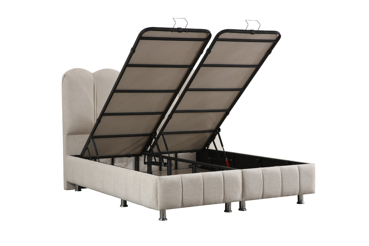 Lit Coffre EVA BLANC CASSE - Chenille