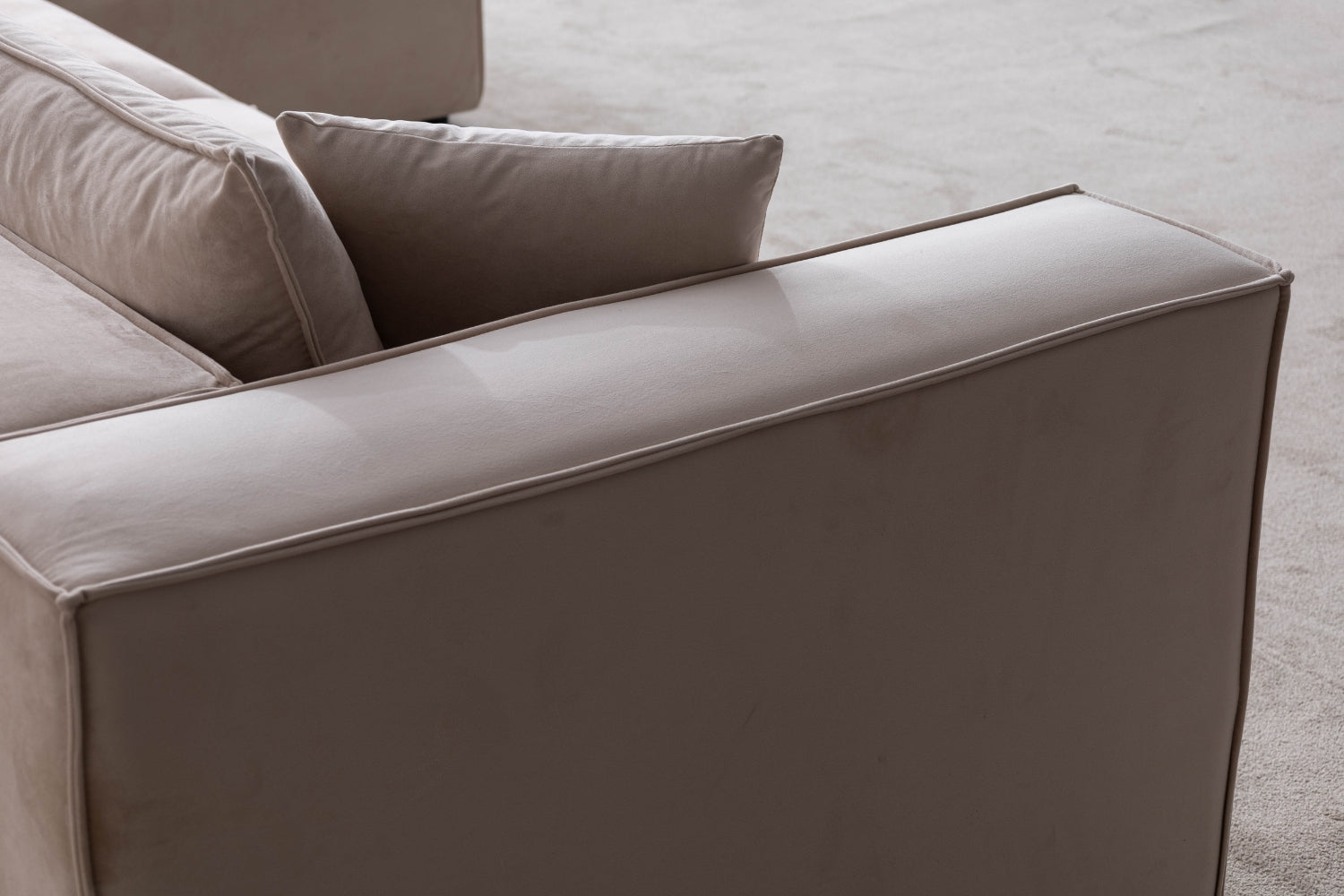 Canapé Elégance Velours Modulable 3+1 Pouf