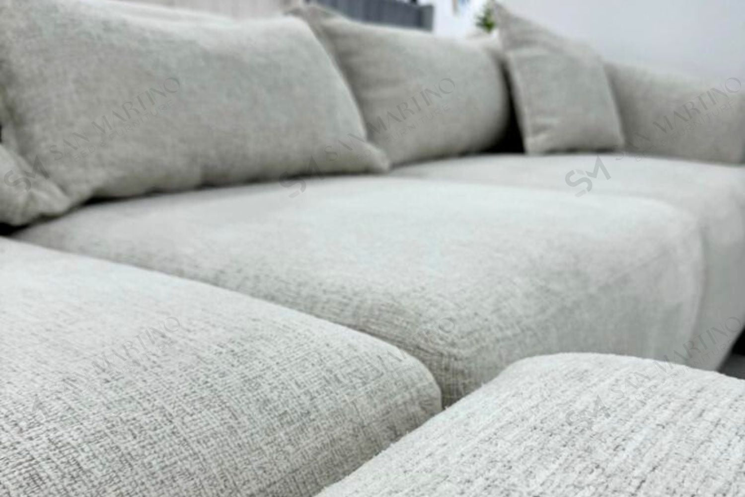 Canapé Mila Modulable Chenille Blanc cassé