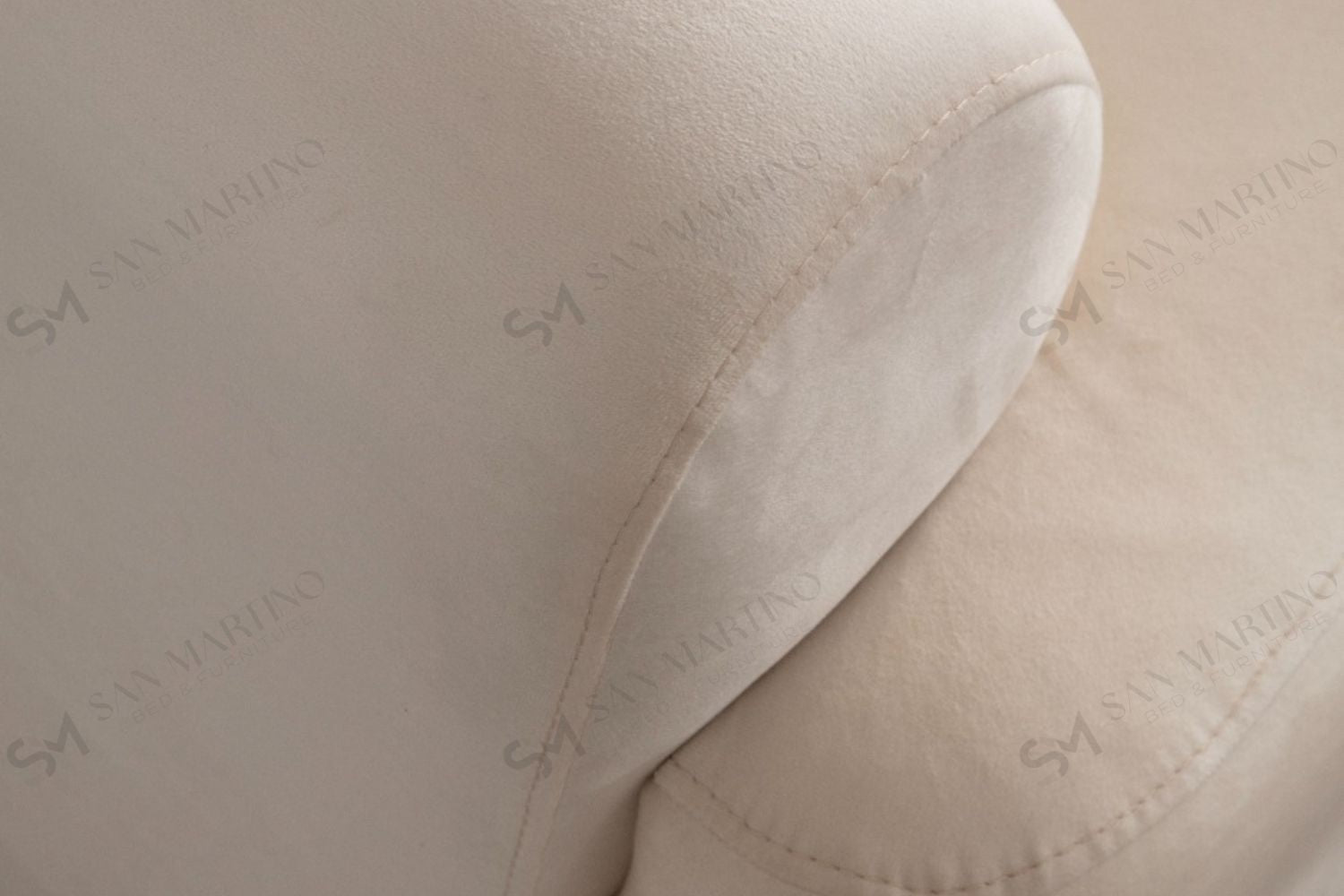 Canapé Mila Modulable Velours Blanc cassé