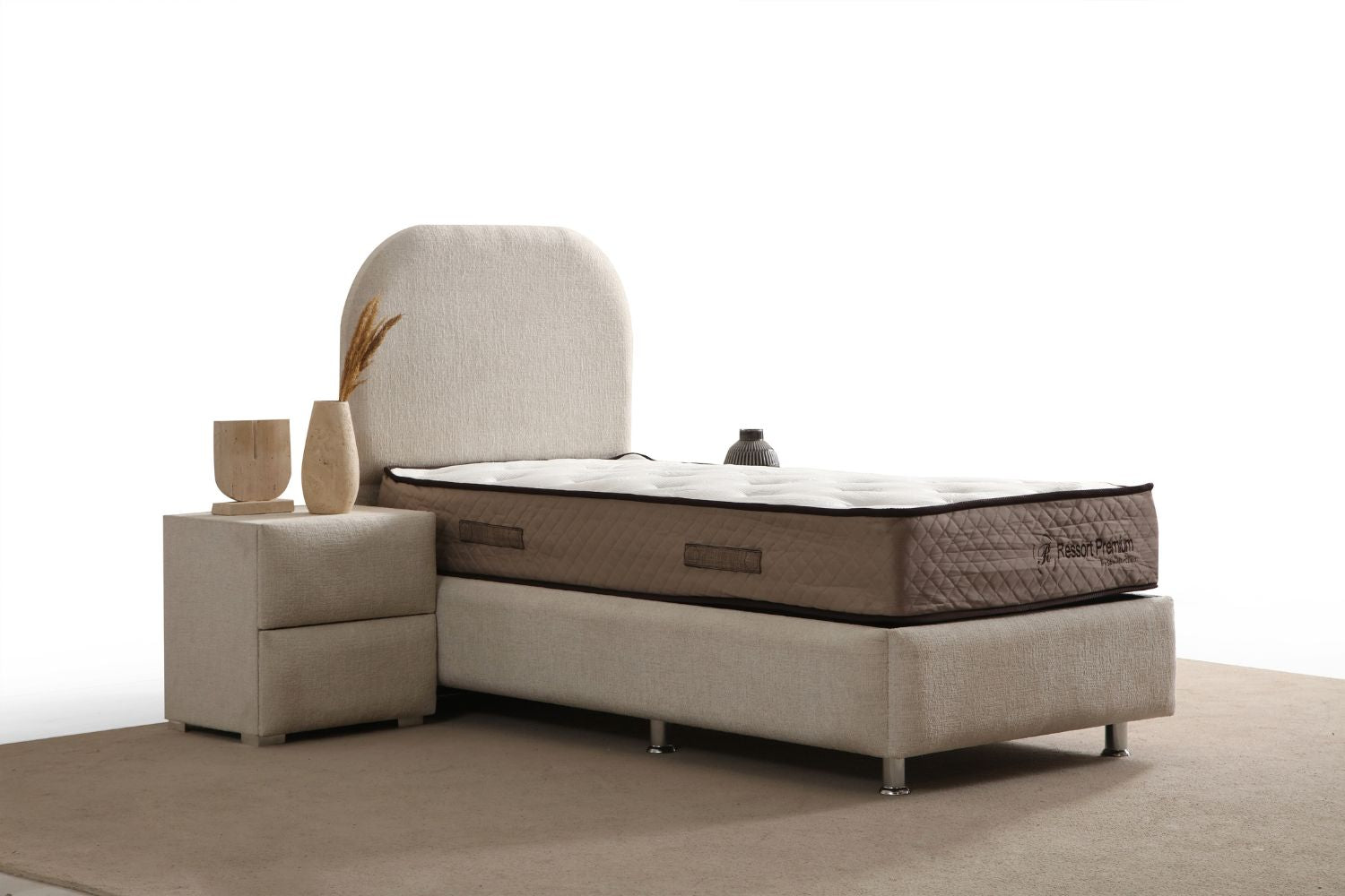 Lit Coffre Enfant JADE BLANC CASSE - CHENILLE