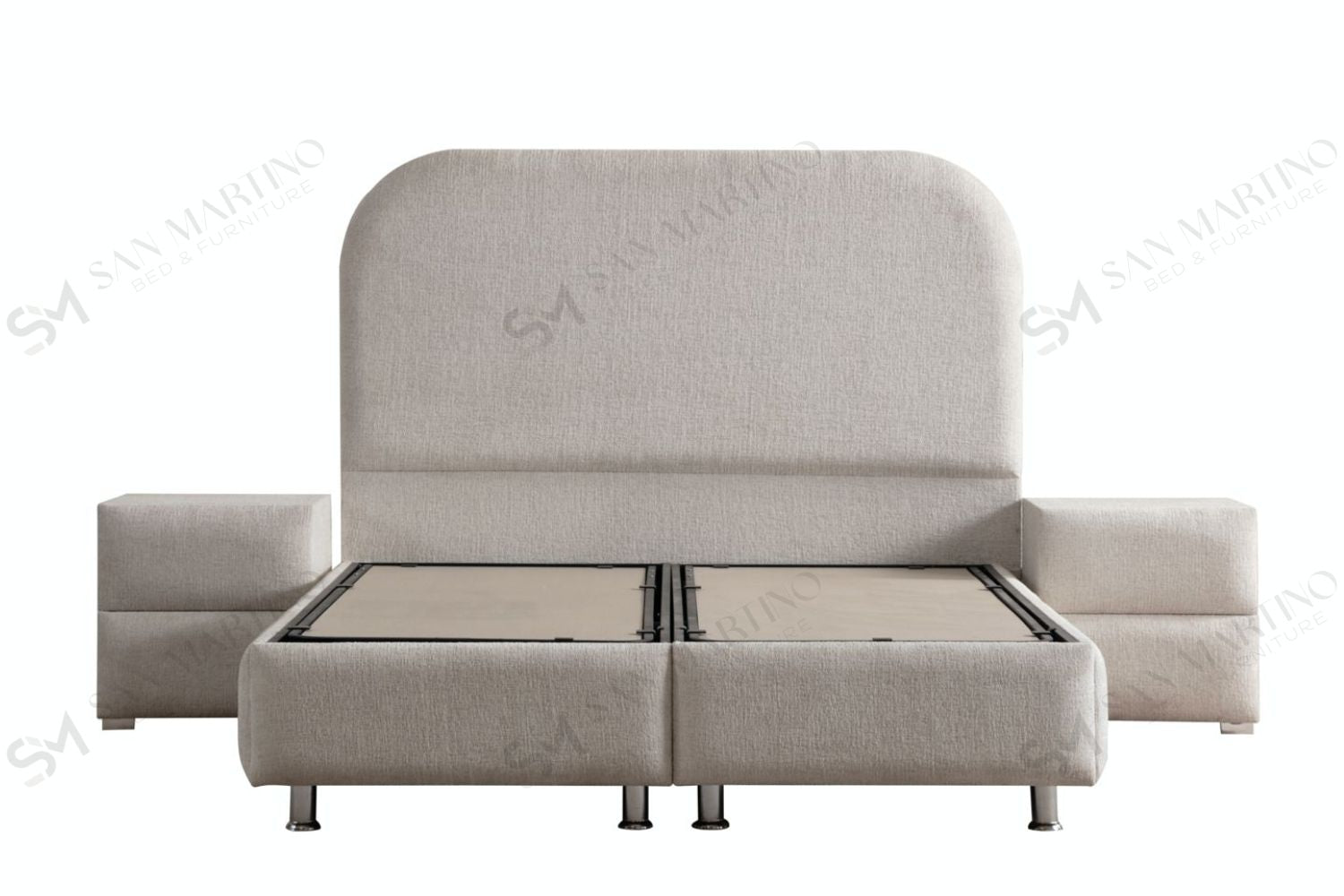 Lit Coffre JADE BLANC CASSE - Chenille