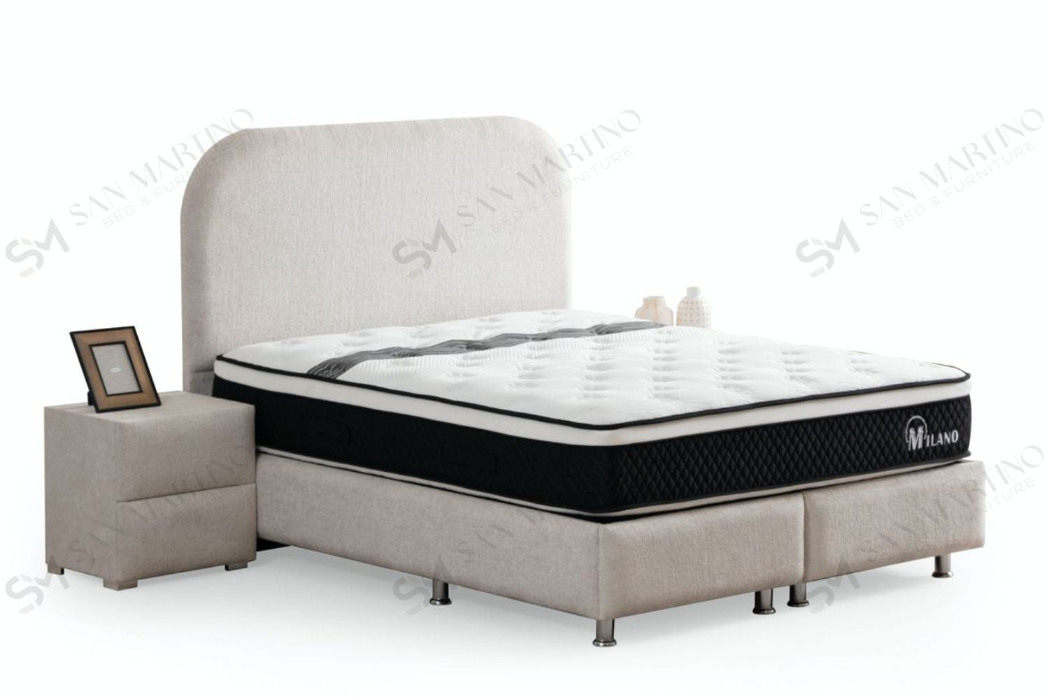 Lit Coffre JADE BLANC CASSE - Chenille