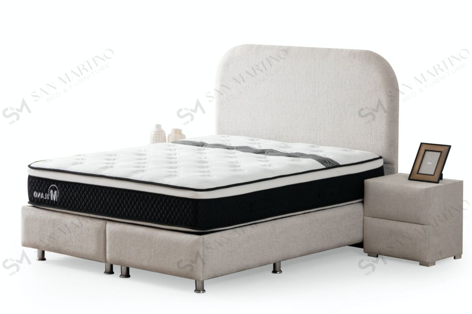 Lit Coffre JADE BLANC CASSE - Chenille