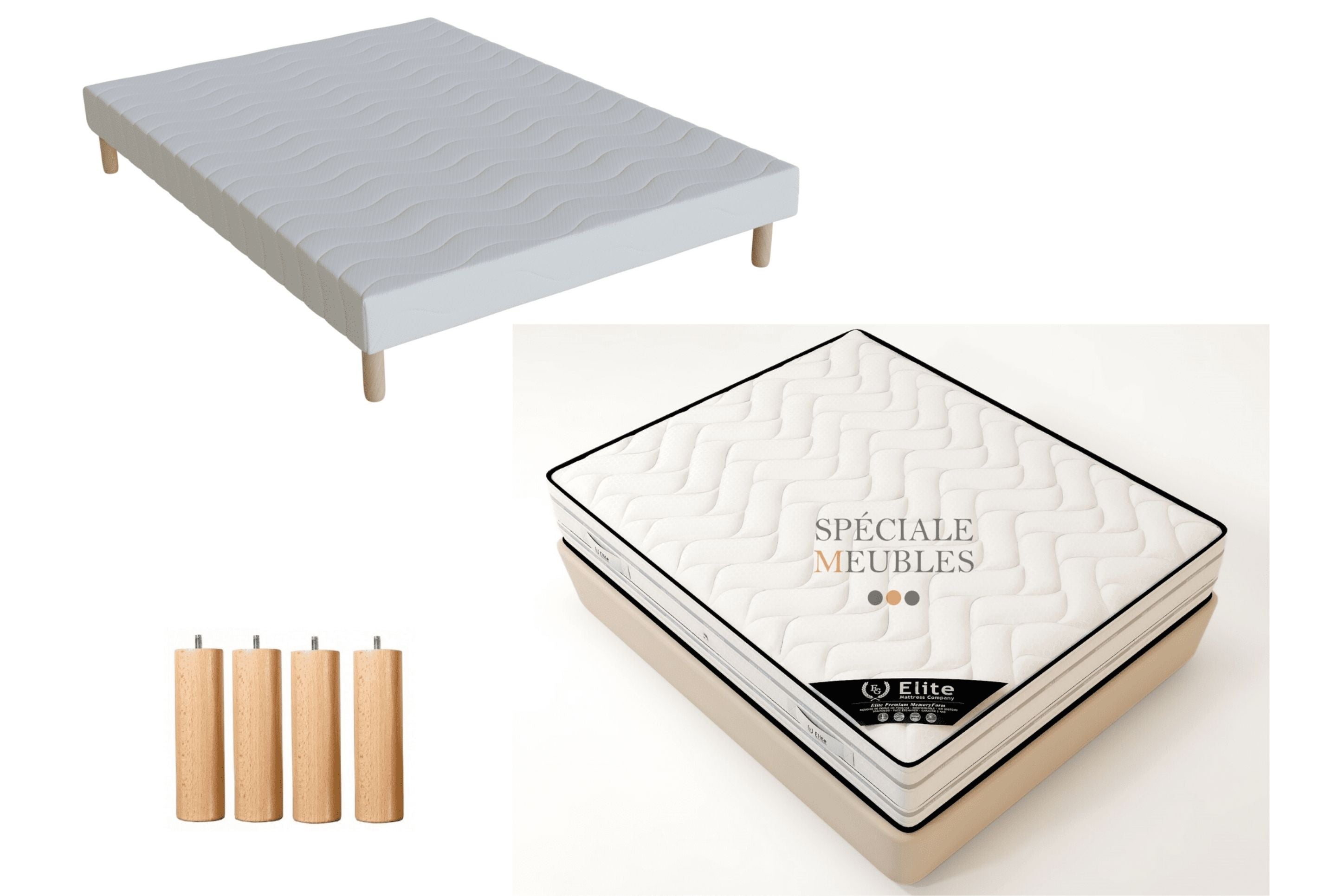 Ensemble Sommier Matelas Élite 25 cm – Memory
