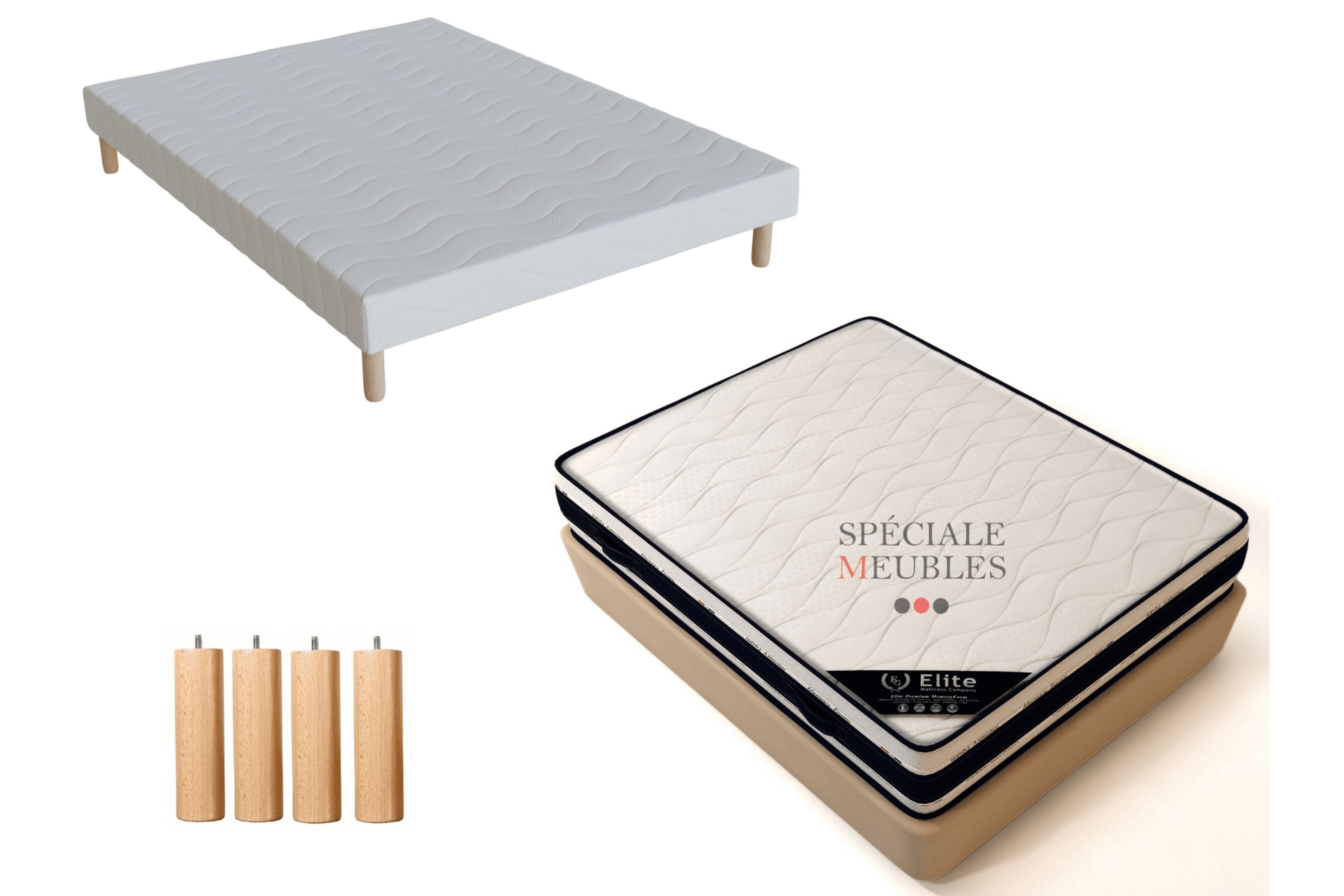 Ensemble Sommier Matelas Élite 22 cm – Memory