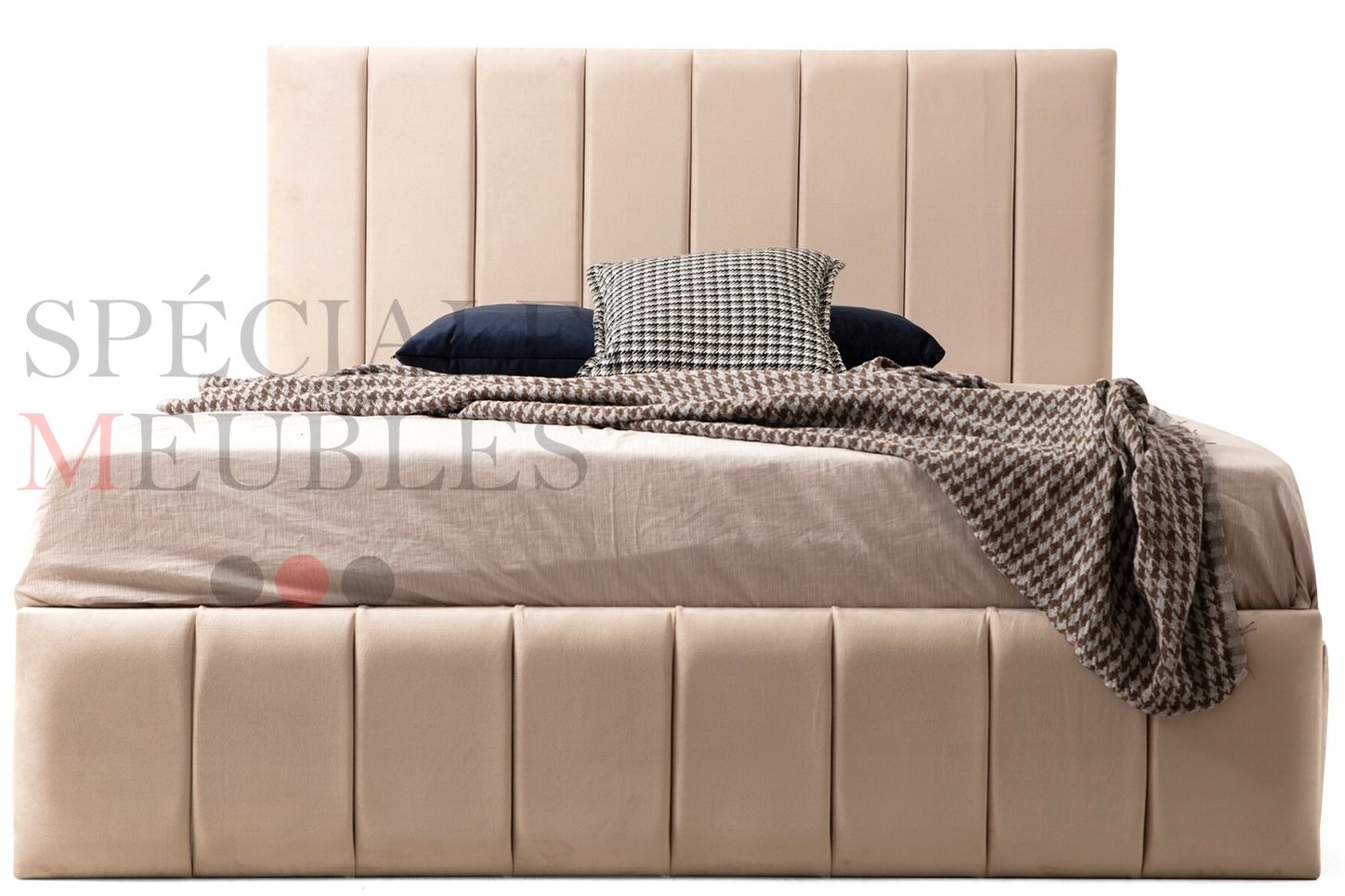 Cadre De Lit POLO BEIGE - Velours