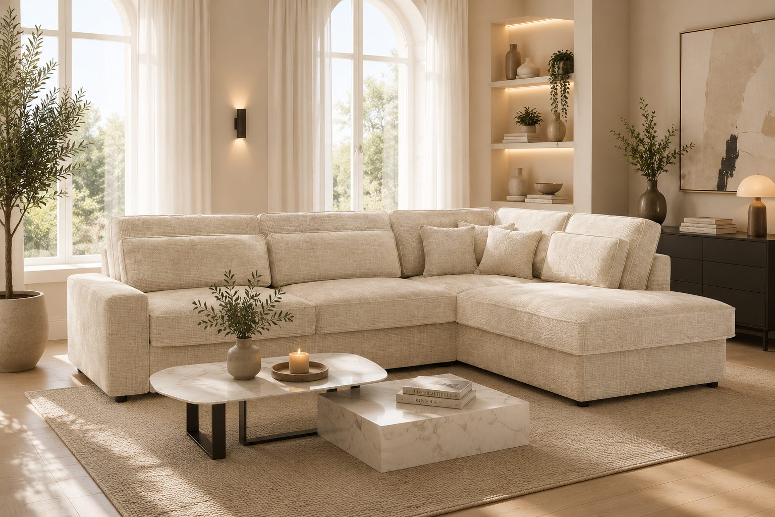 Canapé d'Angle Lexus Marbella Beige