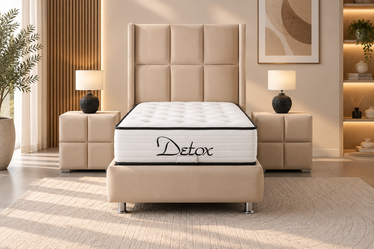 Lit Coffre Enfant RIO BEIGE - Velours