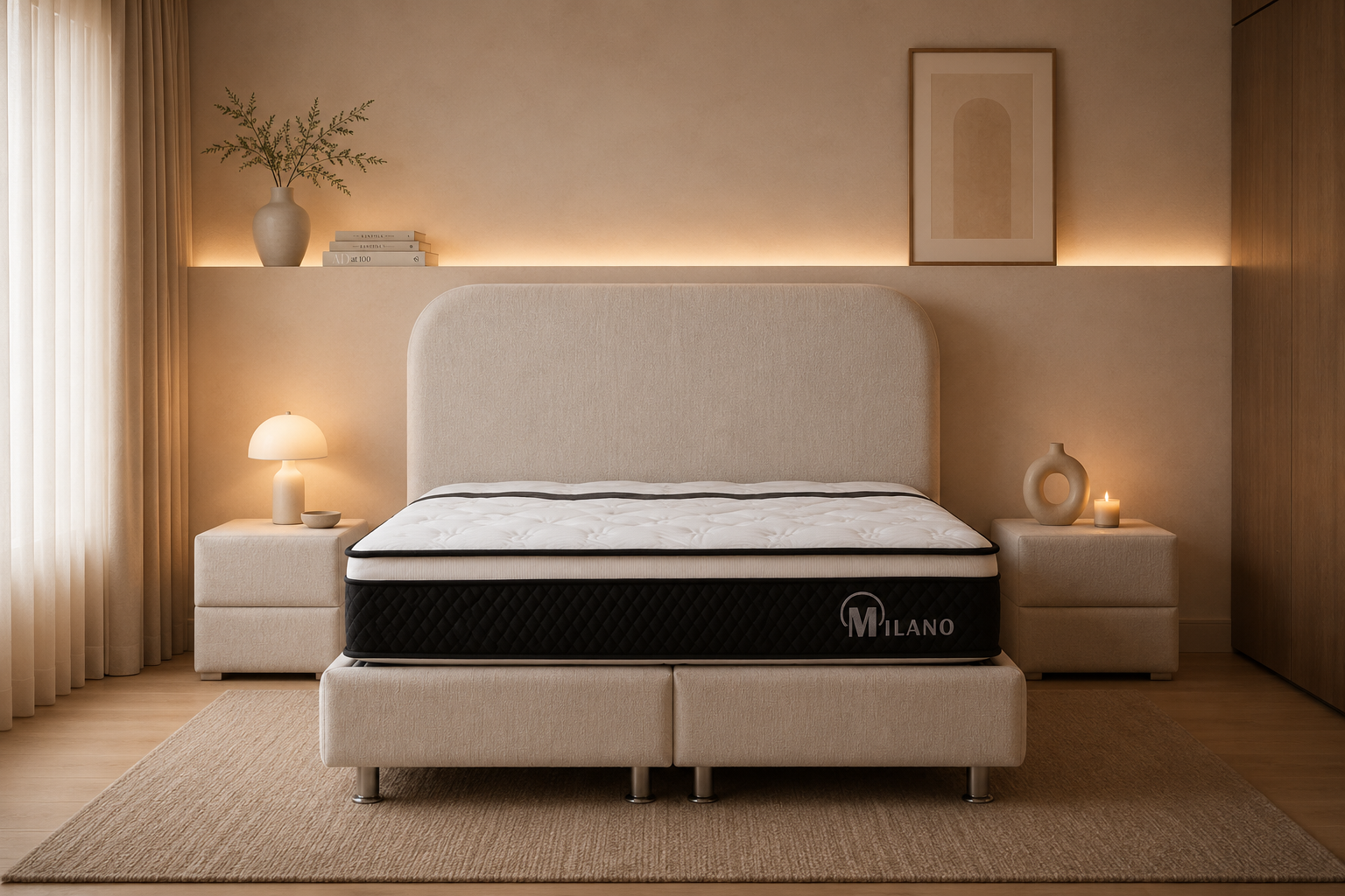 Lit Coffre JADE BLANC CASSE - Chenille
