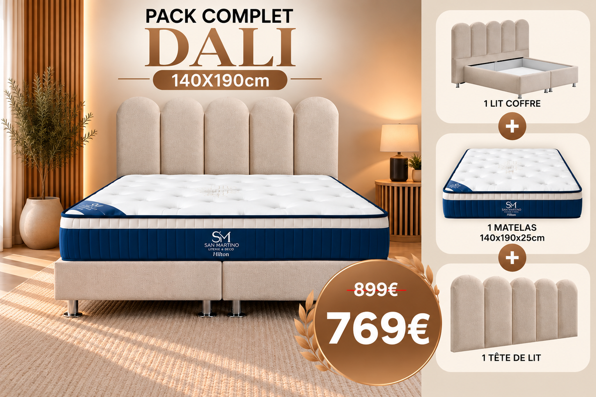 PACK COMPLET DALI + matelas 25cm