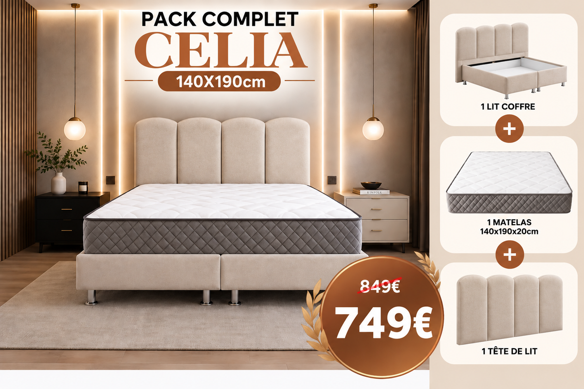 PACK COMPLET CELIA + matelas 20cm