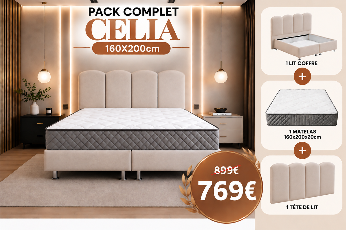 PACK COMPLET CELIA + matelas 20cm