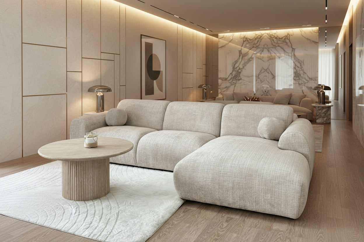 Canapé Cloud Tissu Marbella Crème