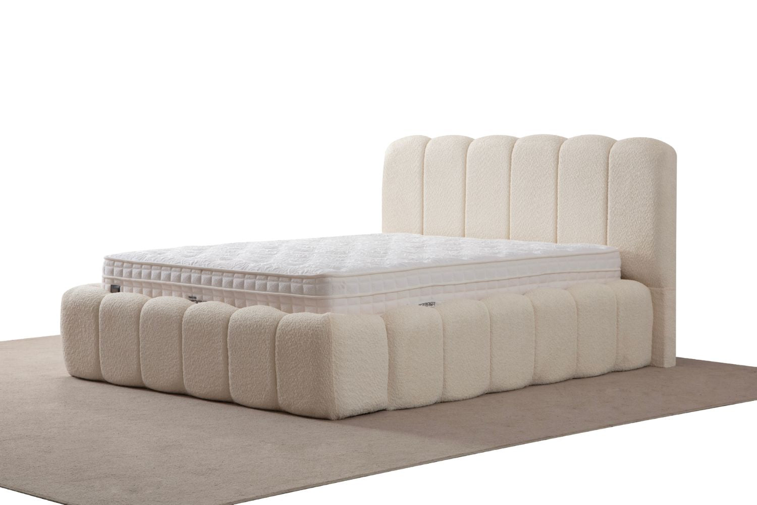 Lit Coffre ALYA BLANC CASSE - Chenille