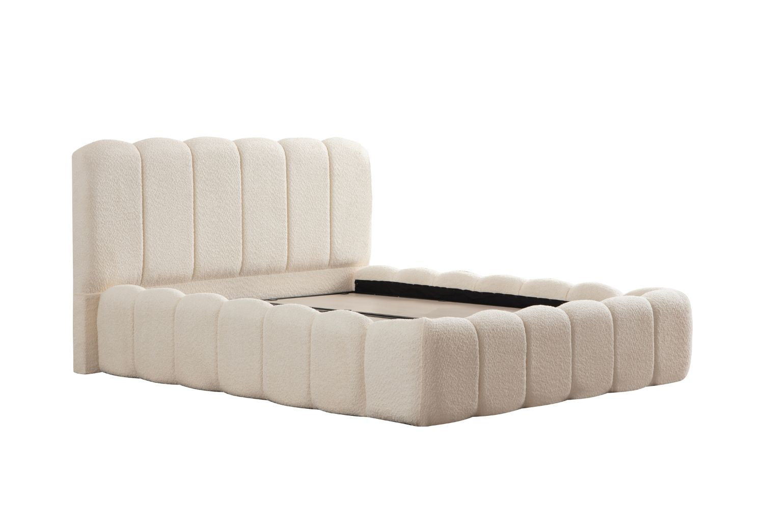 Lit Coffre ALYA BLANC CASSE - Chenille