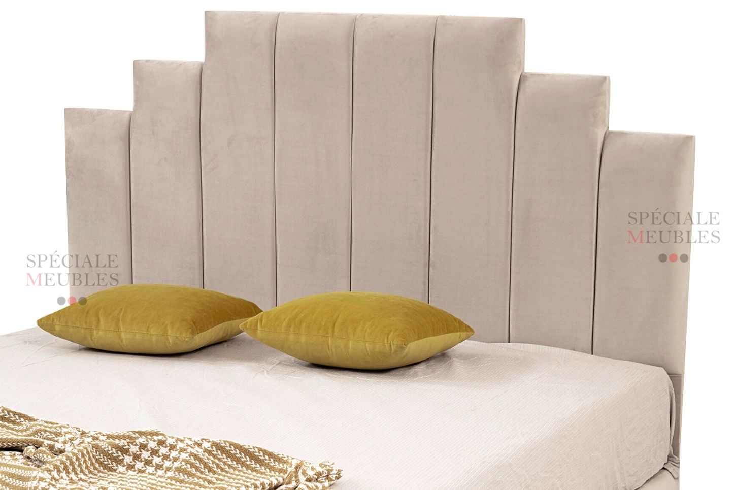 Cadre De Lit NATURA BEIGE - Velours