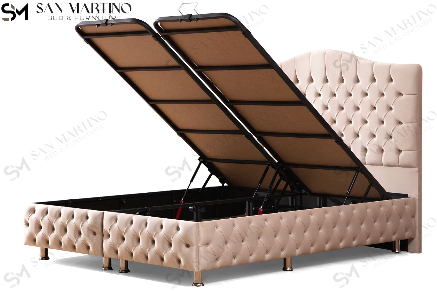 Prix d'un lit coffre double avec sommier électrique individuel 2 personnes  et livraison à Paris dans le 75 - Magasin de meubles gain de place  sur-mesure à Saint-Cyr-sur-Mer - Chez Soi Design